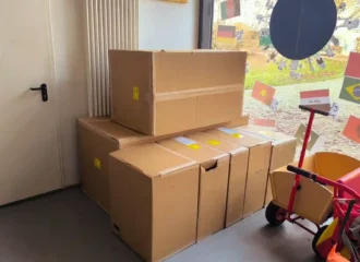 Anlieferung des Outdoor Krippensets