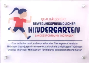 Qualitätssiegel Bewegungsfreundlicher Kindergarten Weltentdecker Jena