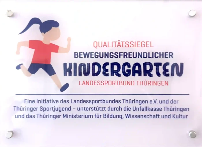 Qualitätssiegel Bewegungsfreundlicher Kindergarten Weltentdecker Jena