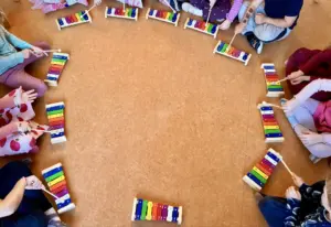 Xylophone für ein Gleichtakt der Musik AG