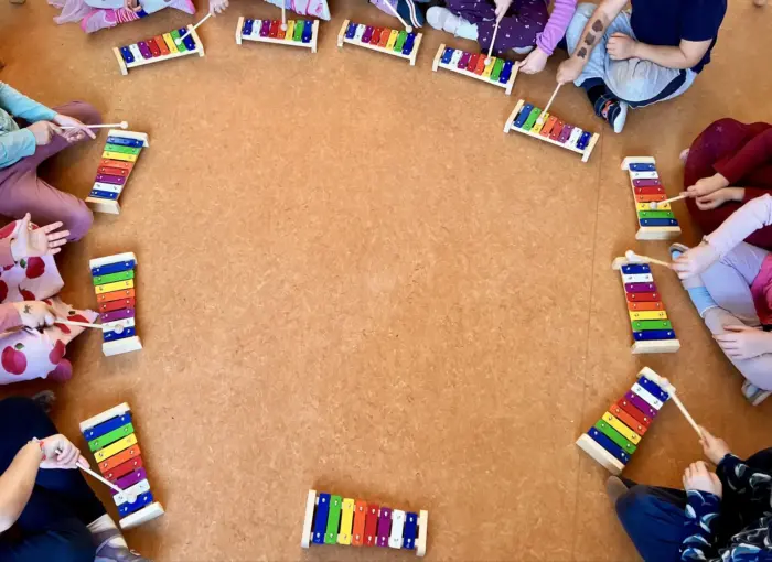 Xylophone für ein Gleichtakt der Musik AG